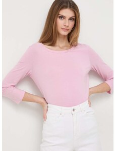 Majica dugih rukava Weekend Max Mara za žene, boja: ružičasta