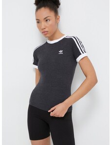 Majica kratkih rukava adidas Originals za žene, boja: siva