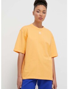 Pamučna majica adidas Originals za žene, boja: narančasta