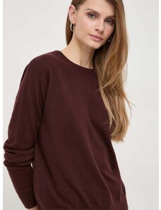 Vuneni pulover Max Mara Leisure za žene, boja: smeđa, lagani