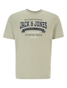 Jack & Jones Plus Majica mornarsko plava / svijetlozelena / bijela