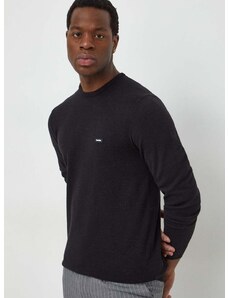 Pulover s dodatkom svile Calvin Klein boja: crna, lagani