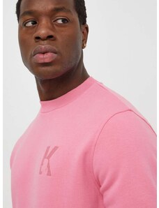 Dukserica Karl Lagerfeld za muškarce, boja: ružičasta, bez uzorka