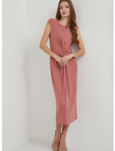 Haljina Lauren Ralph Lauren boja: ružičasta, mini, širi se prema dolje