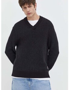 Pamučni pulover Tommy Jeans boja: crna