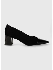 Salonke od brušene kože Vagabond Shoemakers ALTEA boja: crna, s debelom potpeticom, 5740.113.92