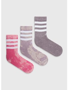 Čarape adidas 3-pack boja: ružičasta