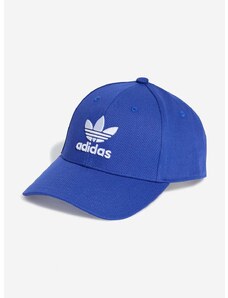 Pamučna kapa sa šiltom adidas Originals s uzorkom, IB9971-blue