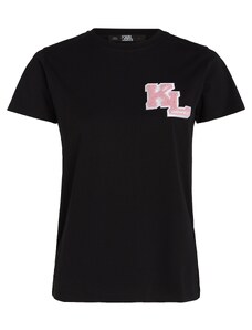 Karl Lagerfeld Majica roza / crna / bijela