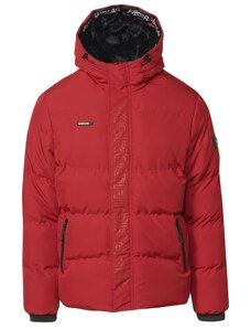 KOROSHI Prijelazna jakna rubin crvena / crna / srebro / bijela