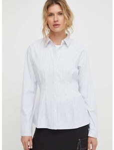 Košulja Résumé za žene, boja: bijela, slim, s klasičnim ovratnikom