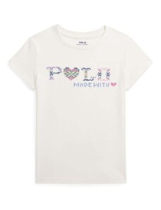 Dječja pamučna majica kratkih rukava Polo Ralph Lauren boja: bež