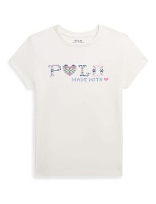 Dječja pamučna majica kratkih rukava Polo Ralph Lauren boja: bež