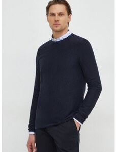 Pamučni pulover Joop! boja: tamno plava, lagani