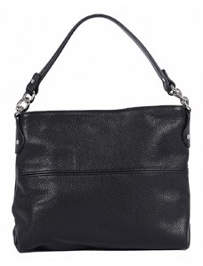 Luksuzna Talijanska torba od prave kože VERA ITALY "Delaya", boja crna, 27x33cm