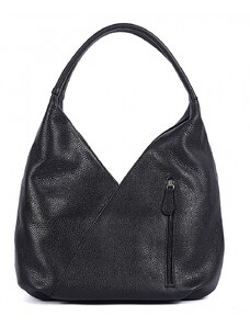 Luksuzna Talijanska torba od prave kože VERA ITALY "Lally", boja crna, 21x33cm