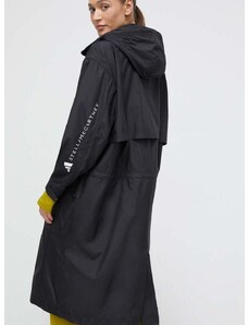Jakna adidas by Stella McCartney za žene, boja: crna, prijelazno razdoblje, oversize