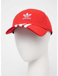 Kapa sa šiltom adidas Originals boja: crvena, s aplikacijom