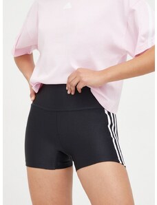 Kratke hlače adidas Originals za žene, boja: crna, s aplikacijom, visoki struk