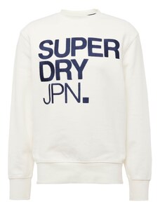 Superdry Sweater majica boja pijeska / tamno plava