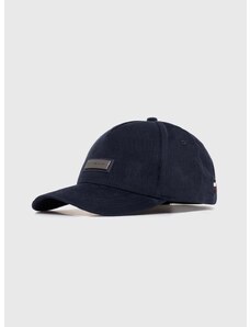 Pamučna kapa sa šiltom Tommy Hilfiger boja: tamno plava, s aplikacijom