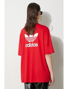 Majica kratkih rukava adidas Originals Trefoil Tee za žene, boja: crvena, IR8069