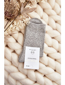 Kesi Women's Cotton Socks with Embossing Grey