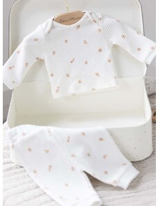 Dječja pamučna pidžama Tartine et Chocolat boja: bijela, s uzorkom