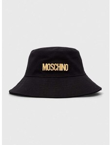 Pamučni šešir Moschino boja: crna, pamučni