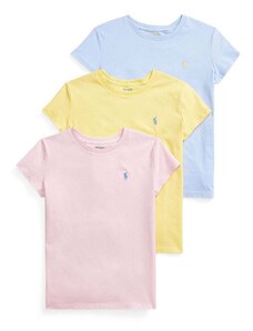 Dječja pamučna majica kratkih rukava Polo Ralph Lauren 3-pack