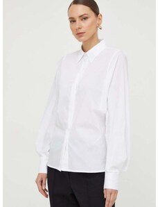 Košulja Liviana Conti za žene, boja: bijela, regular, s klasičnim ovratnikom
