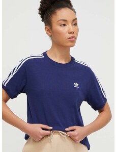 Majica kratkih rukava adidas Originals za žene, boja: tamno plava