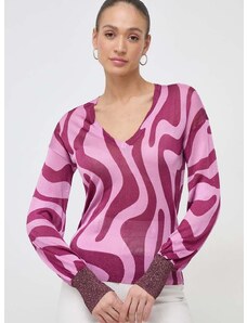 Pulover Liu Jo za žene, boja: ružičasta, lagani