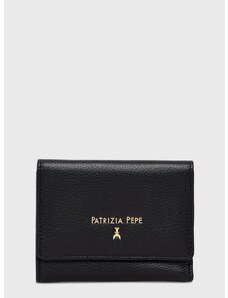 Kožni novčanik Patrizia Pepe za žene, boja: crna