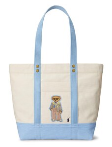 Polo Ralph Lauren Shopper torba boja pijeska / sivkasto bež / svijetloplava / svijetlosmeđa