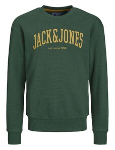 Jack & Jones Junior Sweater majica 'Josh' narančasto žuta / tamno zelena