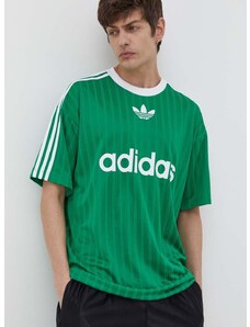 Majica kratkih rukava adidas Originals Adicolor za muškarce, boja: zelena, s tiskom