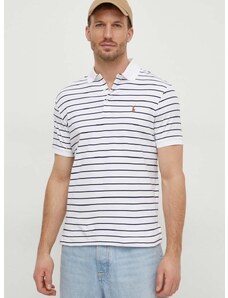 Pamučna polo majica Polo Ralph Lauren boja: bijela, s uzorkom