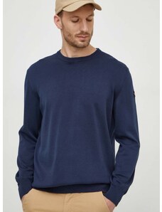 Pamučni pulover Paul&Shark boja: tamno plava, lagani