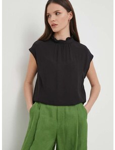 Bluza United Colors of Benetton za žene, boja: crna, bez uzorka