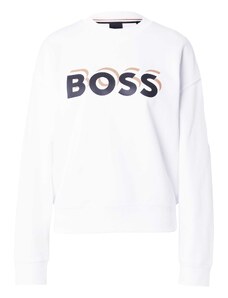 BOSS Sweater majica 'Econa' bež / crna / bijela