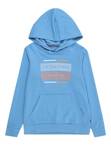 Jack & Jones Junior Sweater majica 'CYRUS' nebesko plava / narančasta / bijela