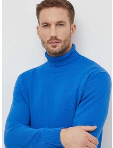 Pulover s dodatkom vune United Colors of Benetton za muškarce, s dolčevitom