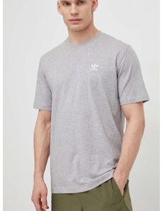 Pamučna majica adidas Originals Essential Tee za muškarce, boja: siva, melanž, IR9692