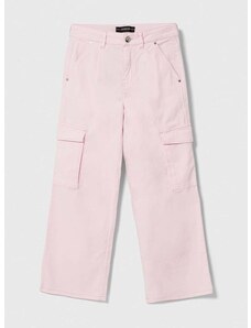 Dječje hlače Guess boja: ružičasta, bez uzorka
