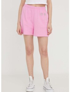 Kratke hlače Chiara Ferragni za žene, boja: ružičasta, s aplikacijom, visoki struk