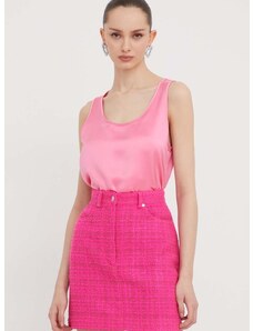 Bluza HUGO za žene, boja: ružičasta, bez uzorka