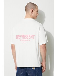 Pamučna majica Represent Owners Club za muškarce, boja: bijela, s tiskom, OCM409.417