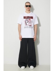 Pamučna majica Billionaire Boys Club Space Program za muškarce, boja: bijela, s tiskom, B24139