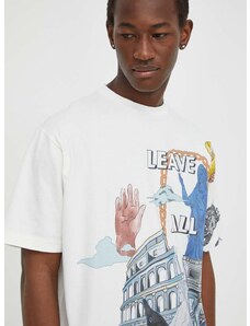 Majica kratkih rukava Iceberg za muškarce, boja: bijela, s tiskom